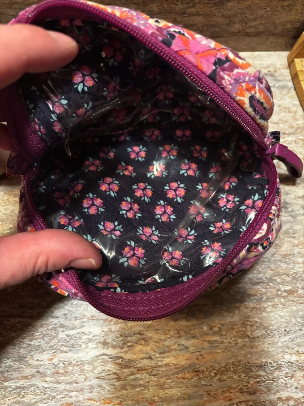 Vera Bradley Paisley Cosmetic Pouch - Purple Multi